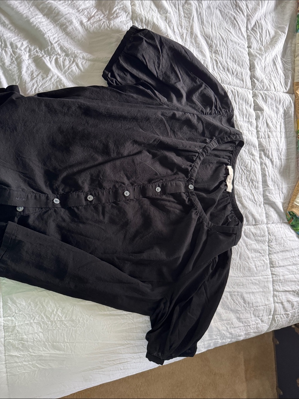 LOFT Black Lightweight Button-Up Shirt Jacket